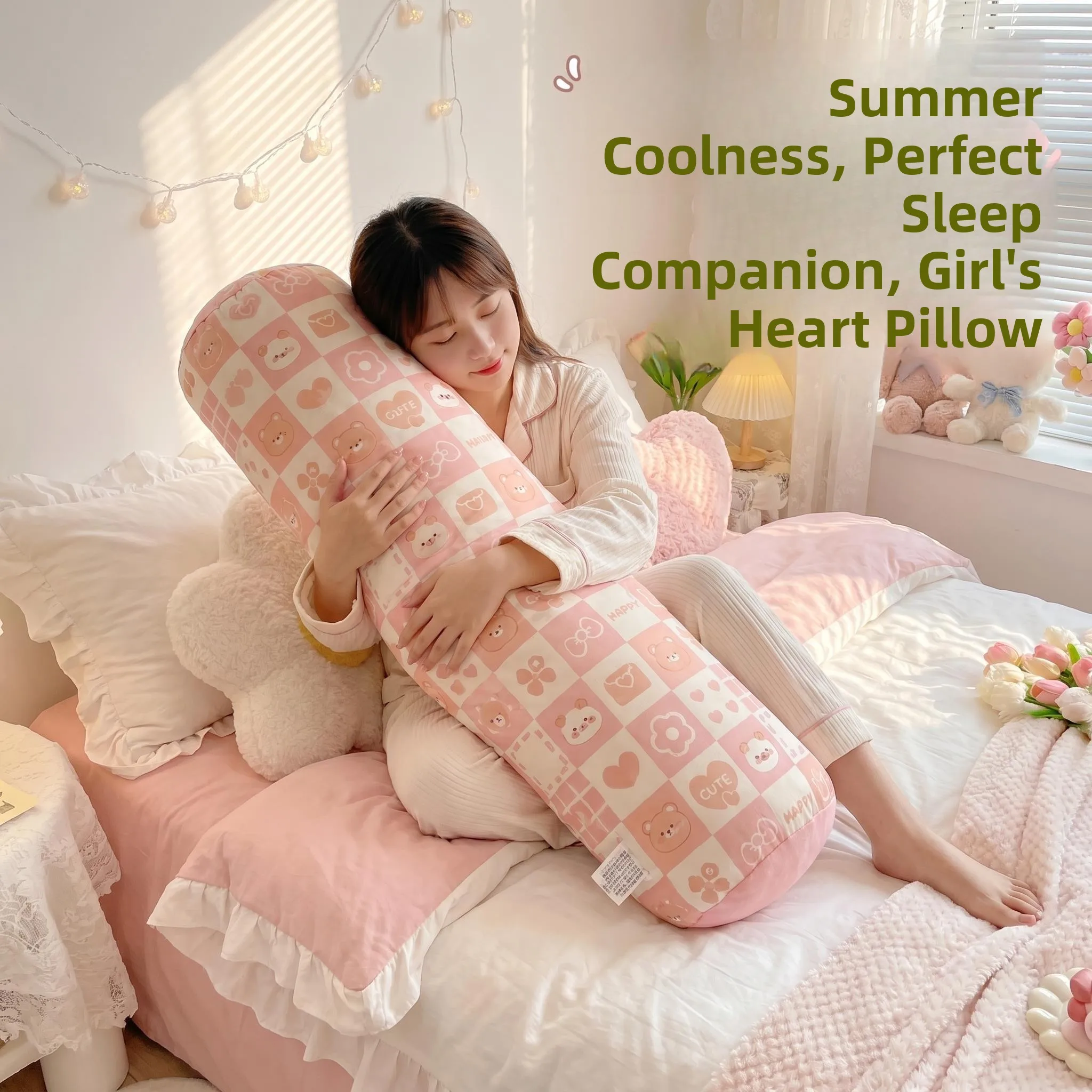 women's-sleeping-pillow-cool-sensation-summer-long-cylindrical-leg-clasping-side-sleep-washable-crystal-velvet-material