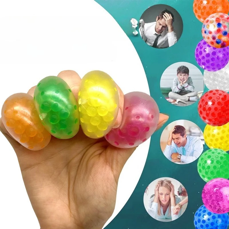 1ps bolas de uva 3,5 cm estilo aleatorio juguetes para apretar novedad liberación de apretar juguete para aliviar el estrés juguetes divertidos para niños y niñas
