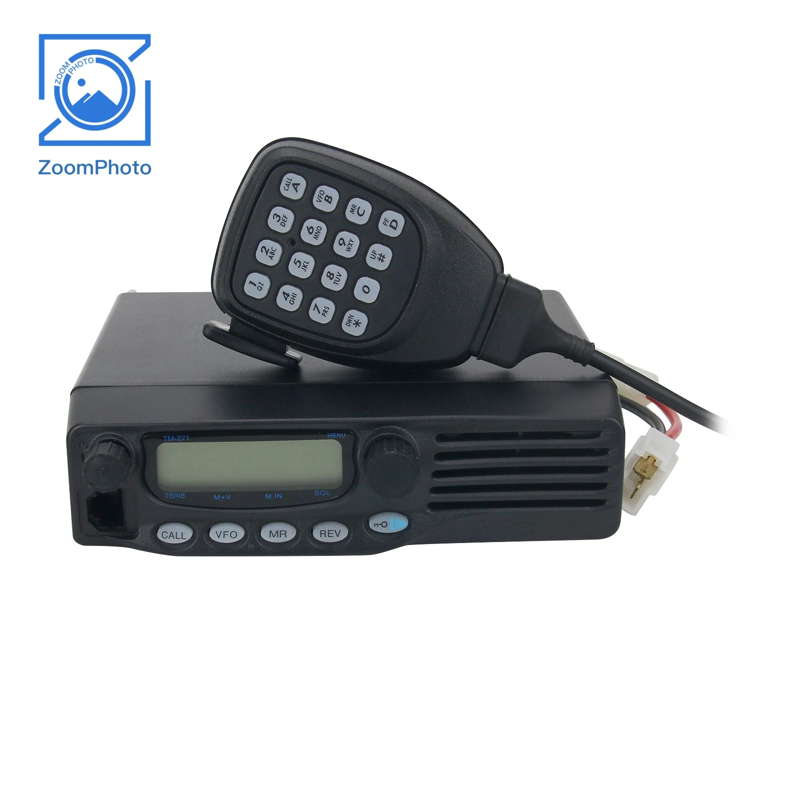 60W High RF Power TM-271A Mobile Radio VHF FM Transceiver Base Station 136-174MHz Large Range Over 10KM with Handheld Mic