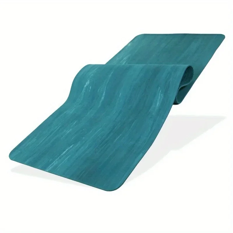 滑り止め加工、4mm厚ゴム製ヨガマット、高強度トレーニングに最適