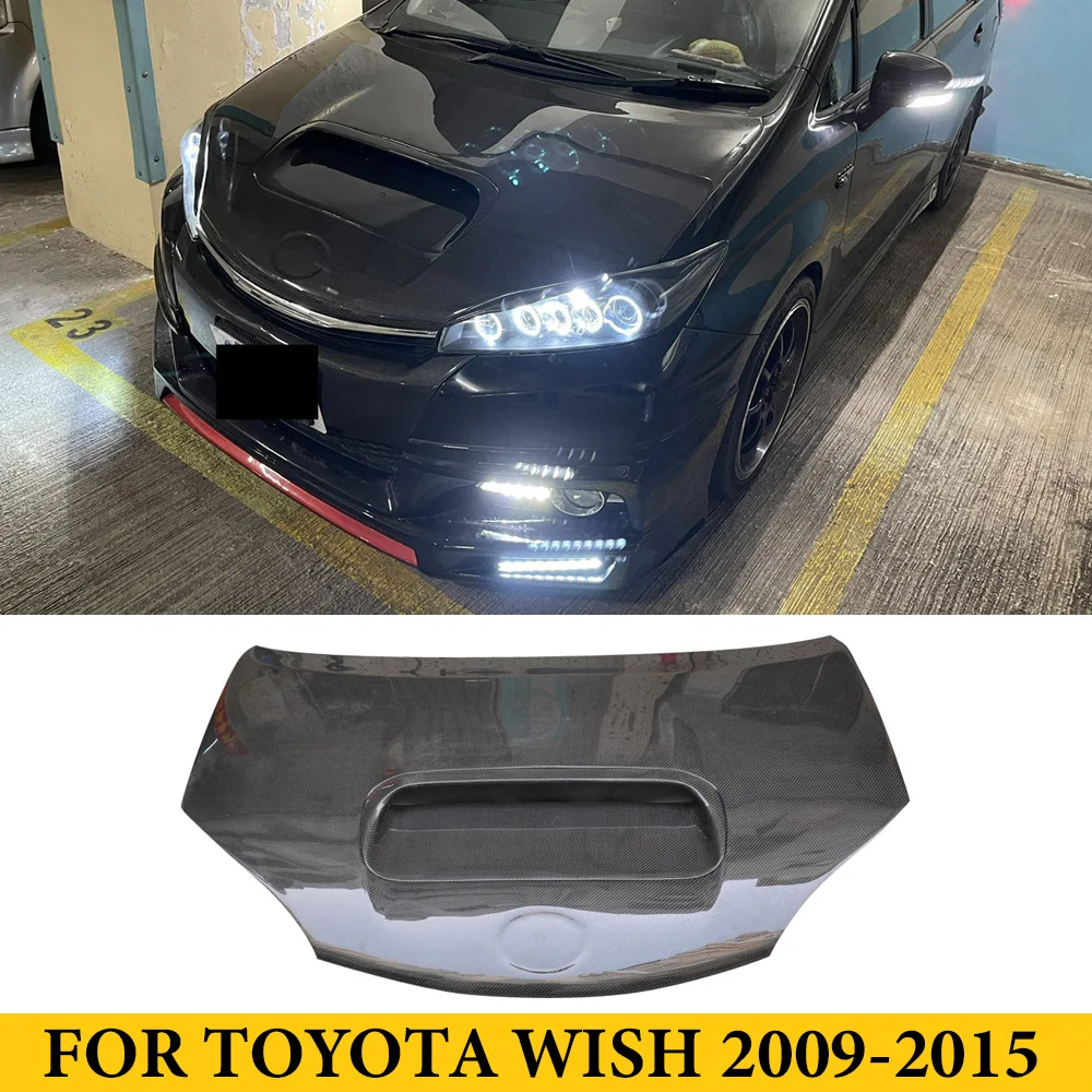 

For Toyota Wish 2009-2015 Carbon Fiber Engine Hood Bonnet Cover Body Kit Car Styling