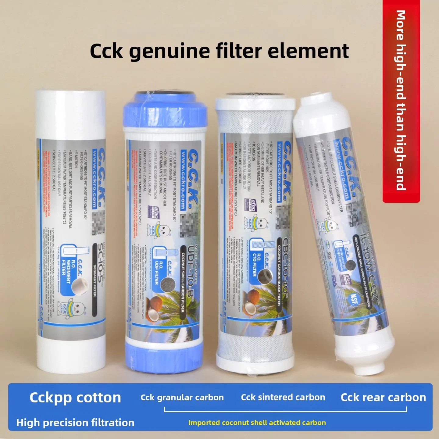 DIY water purifier universal filter cartridge explosion-proof filter bottle Dow RO membrane self-assembled pure water machine