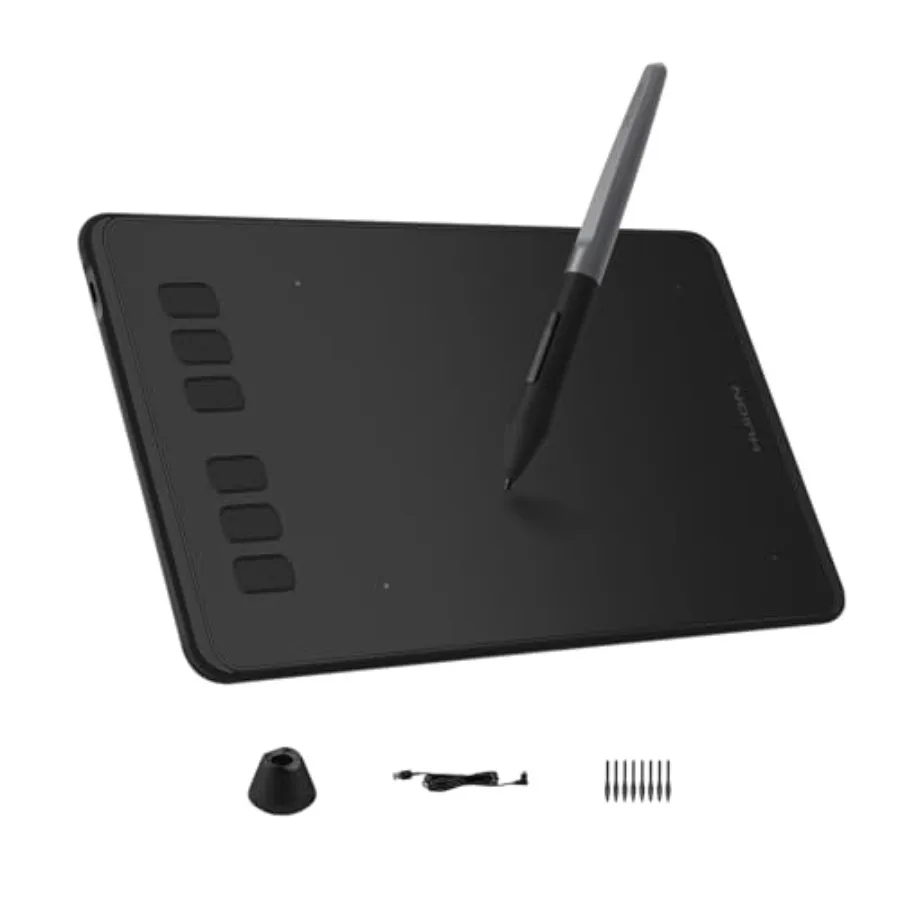

Графический планшет HUION Inspiroy H640P 6x4 дюйма для цифрового искусства с беспроводным стилусом, 8192 уровнями нажатия пера, 6 горячими клавишами