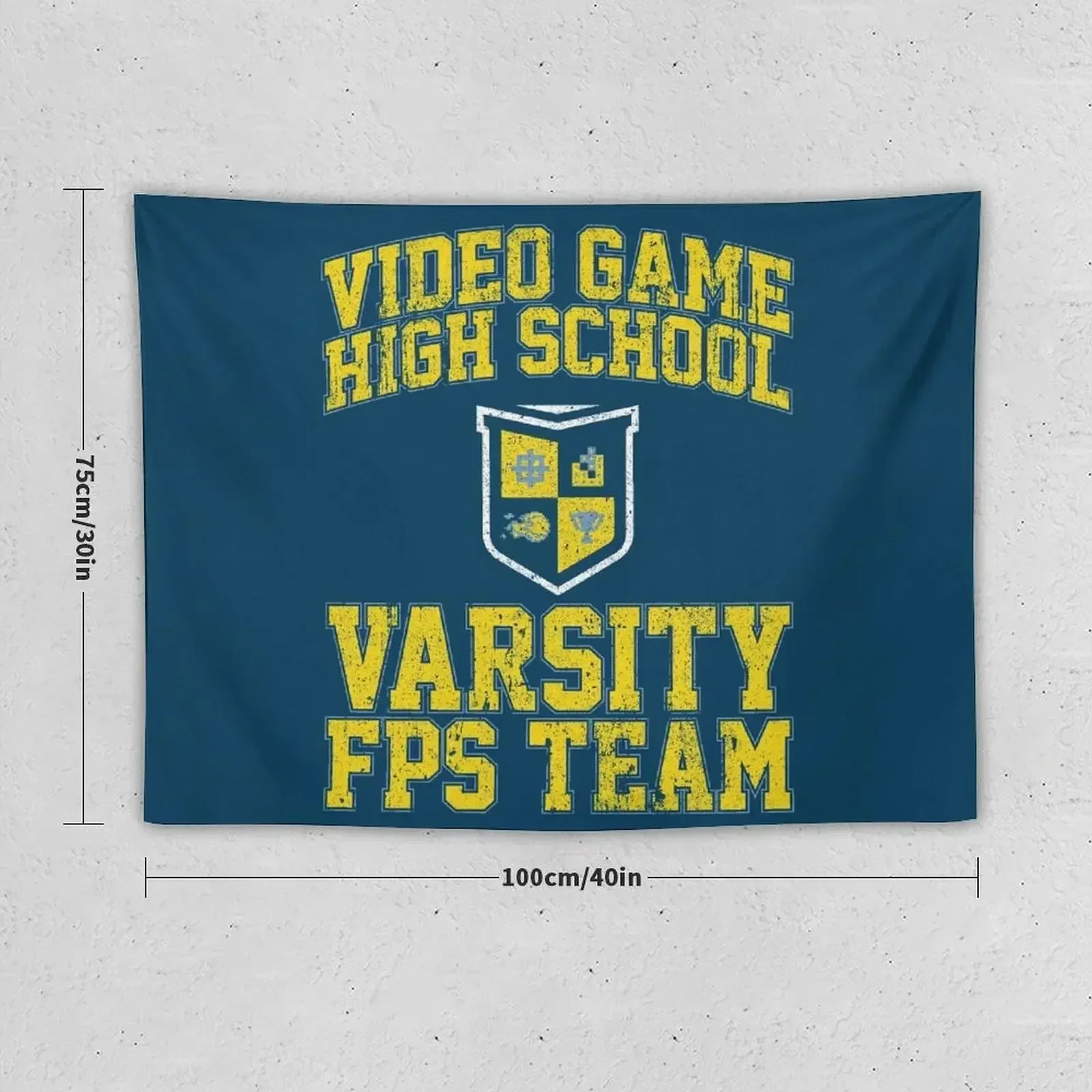 Video Game High School Varsity FPS Team Tapestry Aesthetic Room Decoration Decoration Room Wall Deco Tapestry