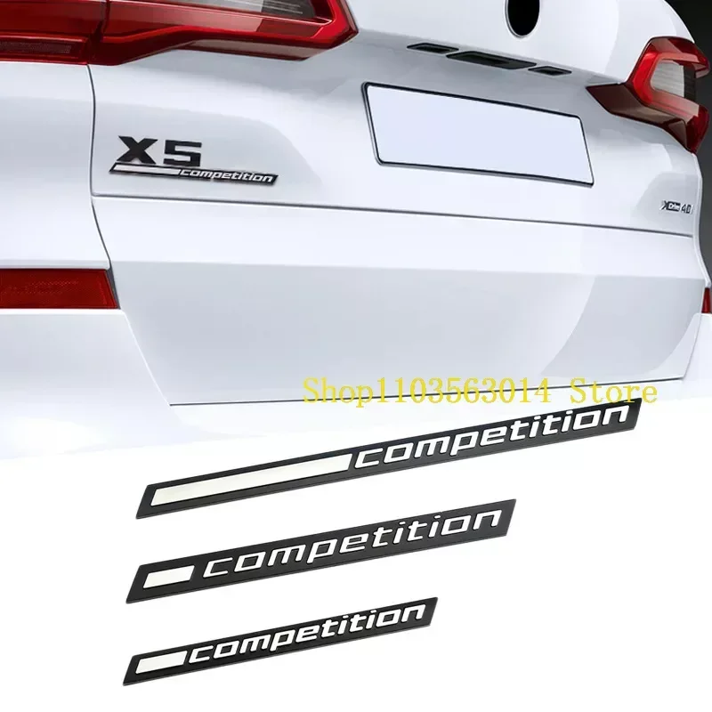 3D ABS Car Trunk Emblem COMPETITION Bar Underlined Emblem for BMW M2 M3 M4 M5 M6 M8 X2M X3M X4M X5M X6M X7M Badges Sticker