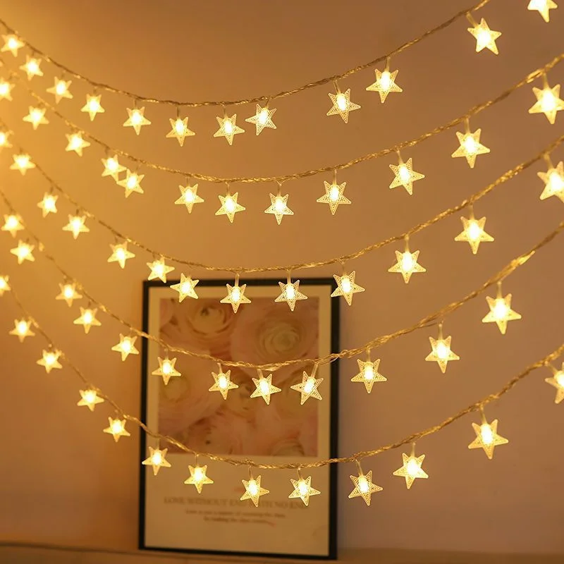 

LED Star String Lights Christmas Garland USB AA Battery Powered 1.5M/3M/6M/10M Wedding Party Curtain String Fairy Lamps For Home