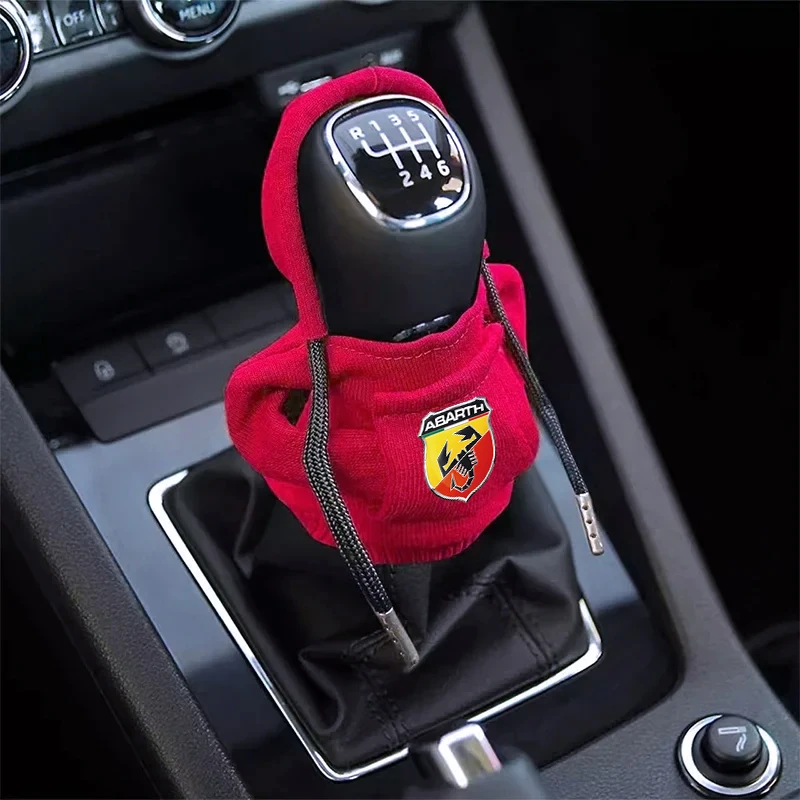 Universal Hoodie Car Gear Shift Cover Car Interior Accessories For Abarth Fiat Ducato 500 500L 124 Spider Coupe Panda Doblo etc