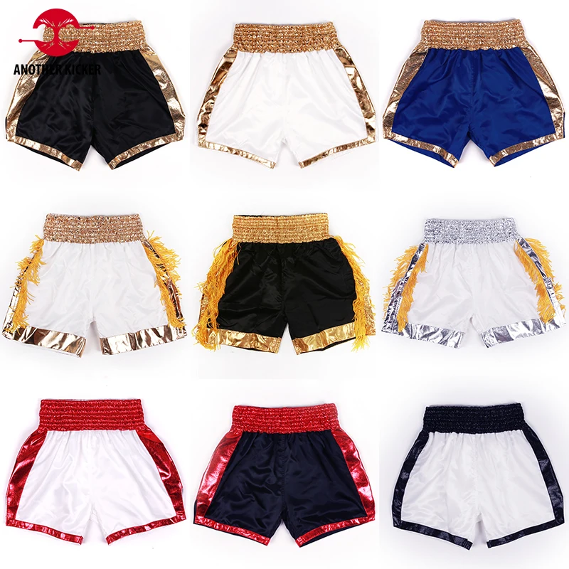 

Muay Thai Shorts Plain Women Men Kickboxing Shorts Kids Adults Fitness Gym Sanda Martial Arts MMA Clothes Fighting Boxing Shorts