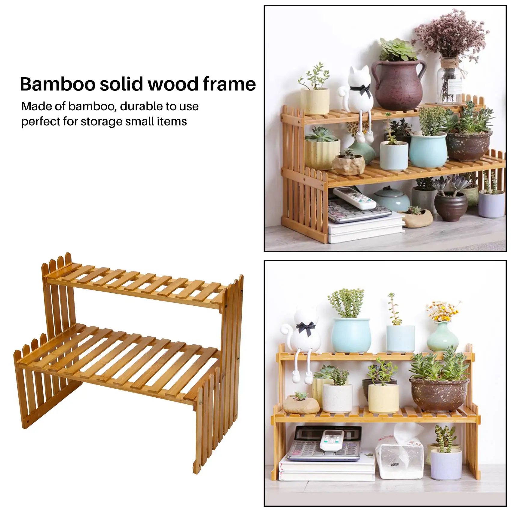 ХОРОШО-2-слойная бамбуковая полка для хранения, кухонная банка для специй, бутылка, стеллаж для приправ, украшение, органайзер, полка, домашние настольные стеллажи