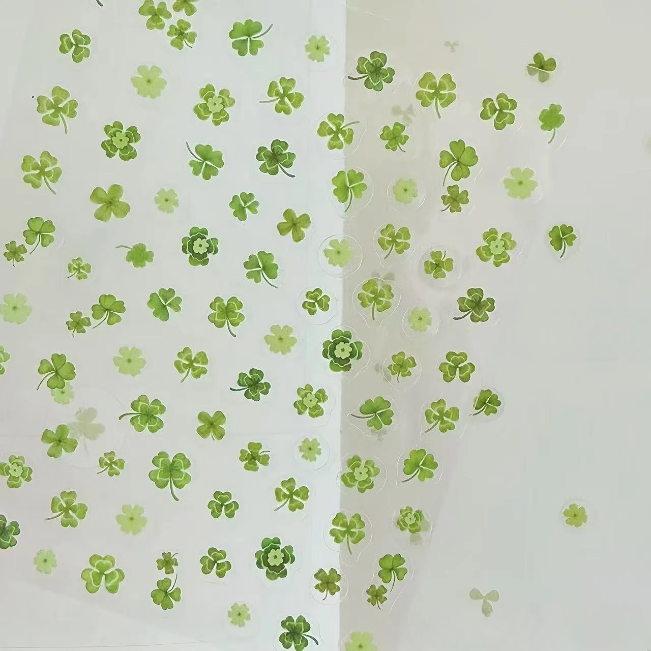 Mini Four Leaf Clover Stickers Waterproof Cute DIY Kpop Toploader Scrapbooking Decorative Sticker Phone Decal Stationery