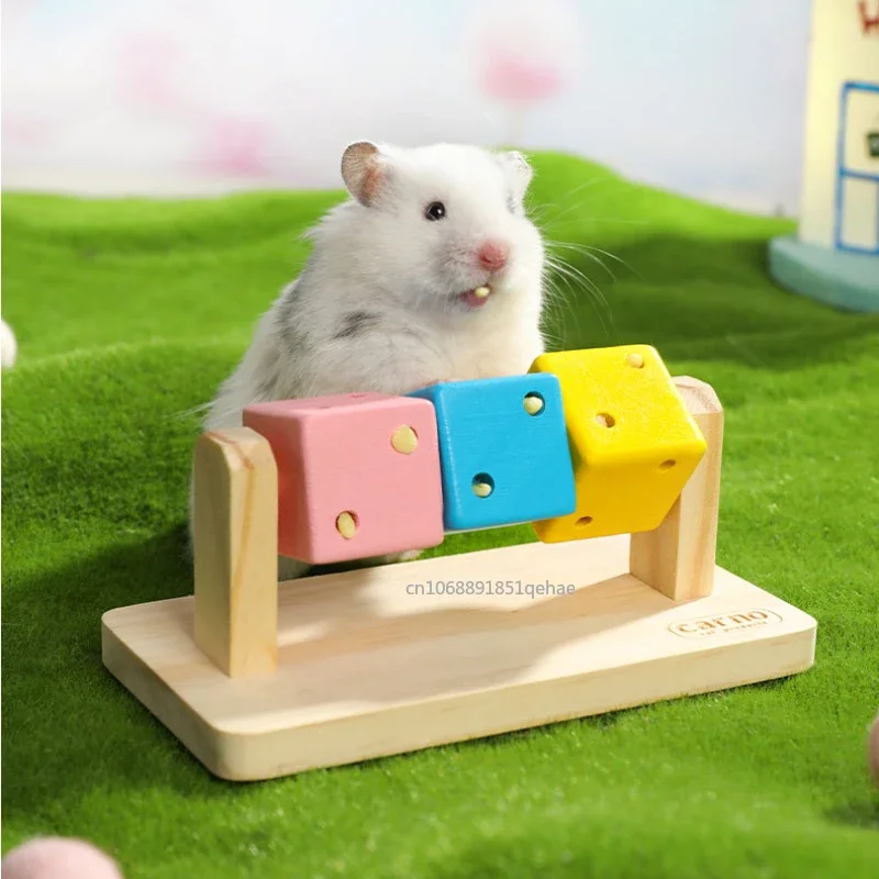 Funny Hamster Toy Relieving Fun Wooden Solid Wood Toy Teeth Grinding Supplies Small Animal Parrot Teeth Grinding Toys Supplies