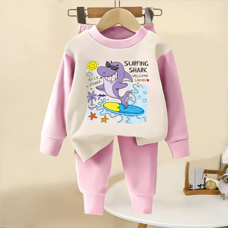 2026 autumn  new children's pajamas, soft cloud texture velvet pajamas, antibacterial and non allergic,Naked Home Clothing
