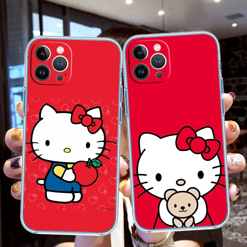 L48 Hello Kitty cute Case for Moto G72 G71 G24 G73 G31 G34 G32 E40 E30 E22I E22 E20 E13 E7 G04 G6 G7 Play Plus Power