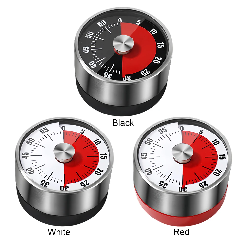 Picture 7: Mechanical Countdown Timer Stainless Steel Kitchen Machinery Timer Clear Scale Visual Timer 60 Minute for Cooking Baking