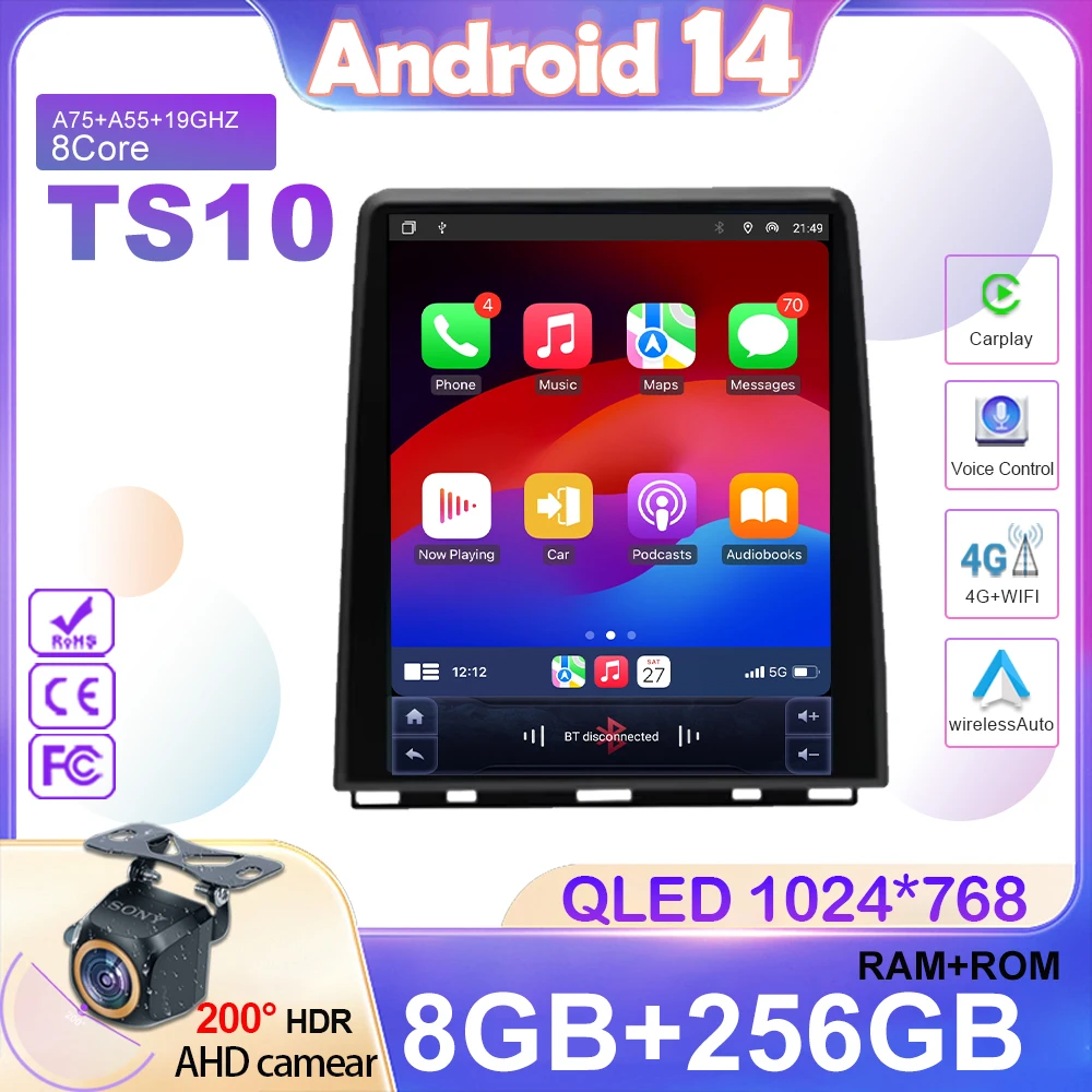 Car Radio For Renault Clio5 CLIO 5 2019 - 2021 Android Auto Screen Bluetooth Multimedia Wireless Carplay Navigation GPS Stereo