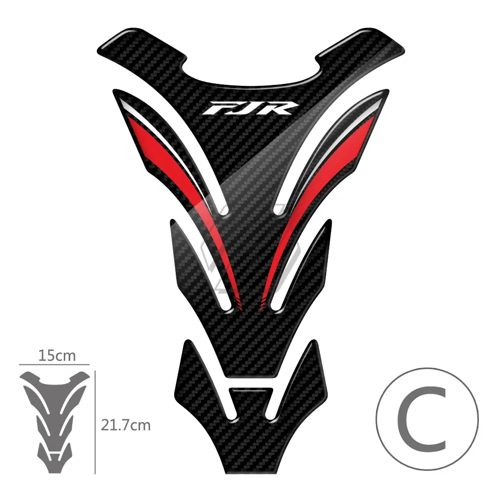

For Yamaha FJR 1300 FJR1300 A/AS/ABS 3D Carbon-look Motorcycle Tank Pad Protector Sticker