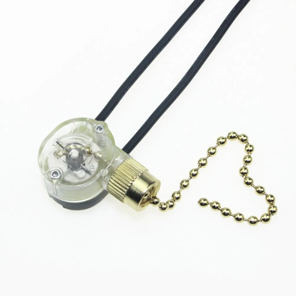 Creative Pull-Chain Switch for Fan Lights Two- -Off Control Translucent Small Lightweight Easy Install Suitable Home Use