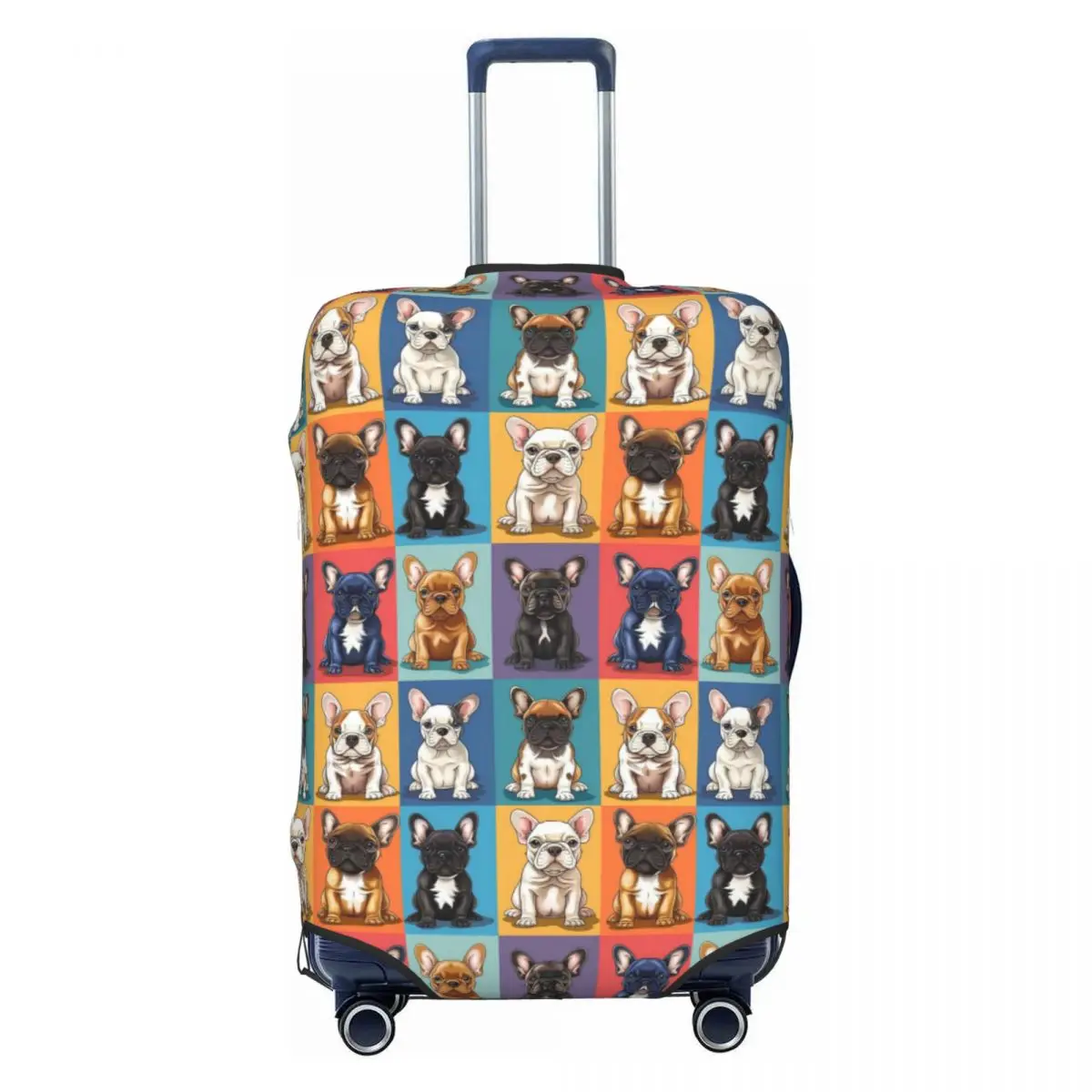 

Custom Funny Cute French Bulldog Luggage Cover Protector Dust Proof Frenchies Dog Pet Gift Travel Suitcase Covers