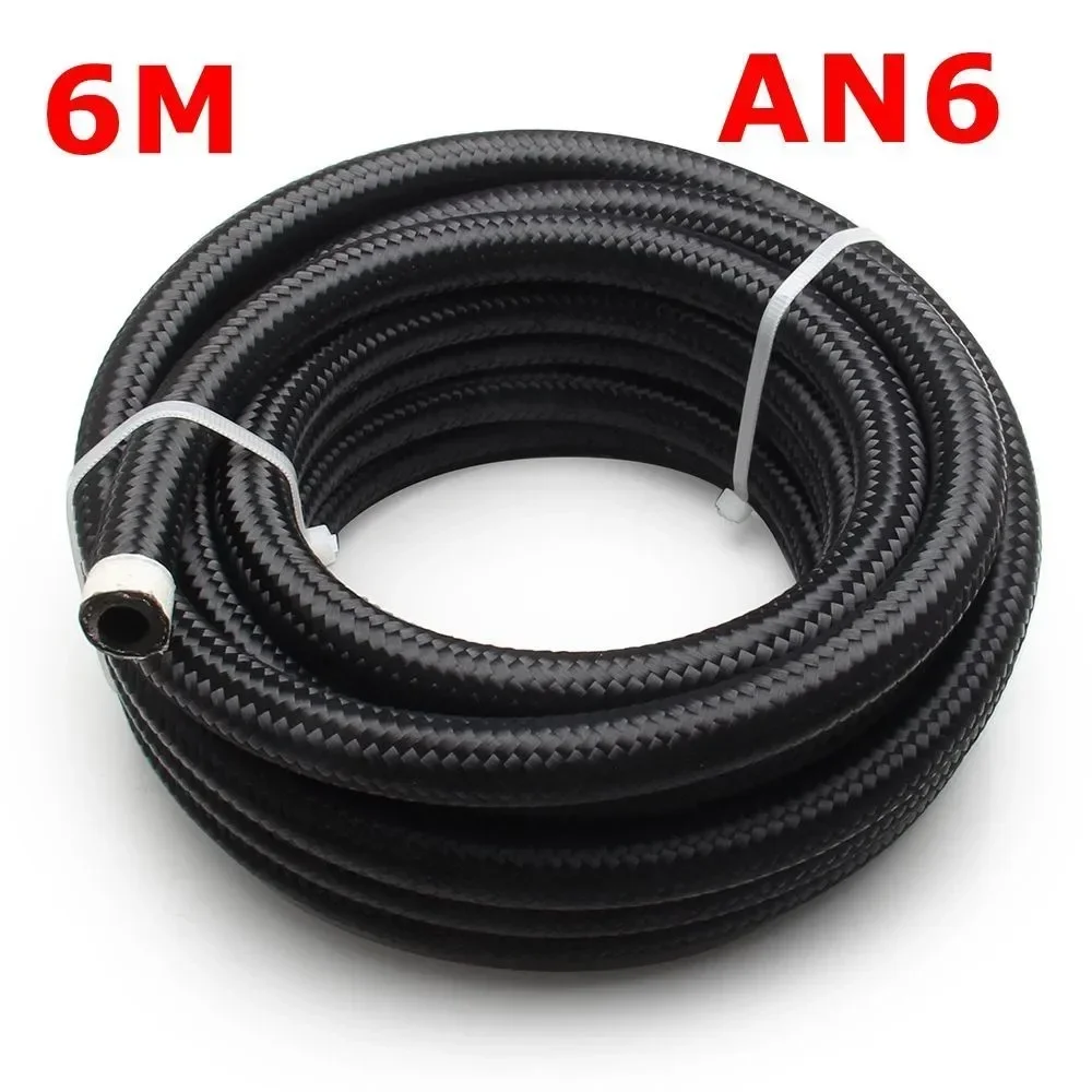 1M 3M 5M Brandstofslang Olie Gasleiding AN4 AN6 AN8 AN10 AN12 Koeler Slang Lijn Buis Nylon Roestvrij Staal Gevlochten CPE Rubber