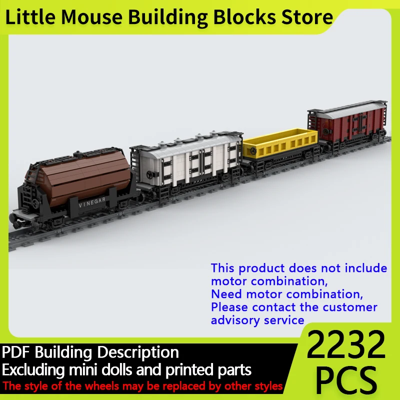 

City Car Model MOC Building Bricks Railway Train Car Pack 1 Modular Technology Gifts Holiday Assemble Children Toys Suit