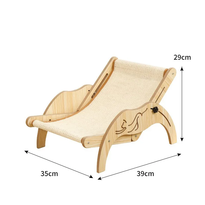 Imagem -06 - Removível Cat Lounge Chair com Scratcher Pad Cadeira Sisal Elevada Aconchegante Gatinho Cama de Dormir Pet Supplies Cachorro Ajustável