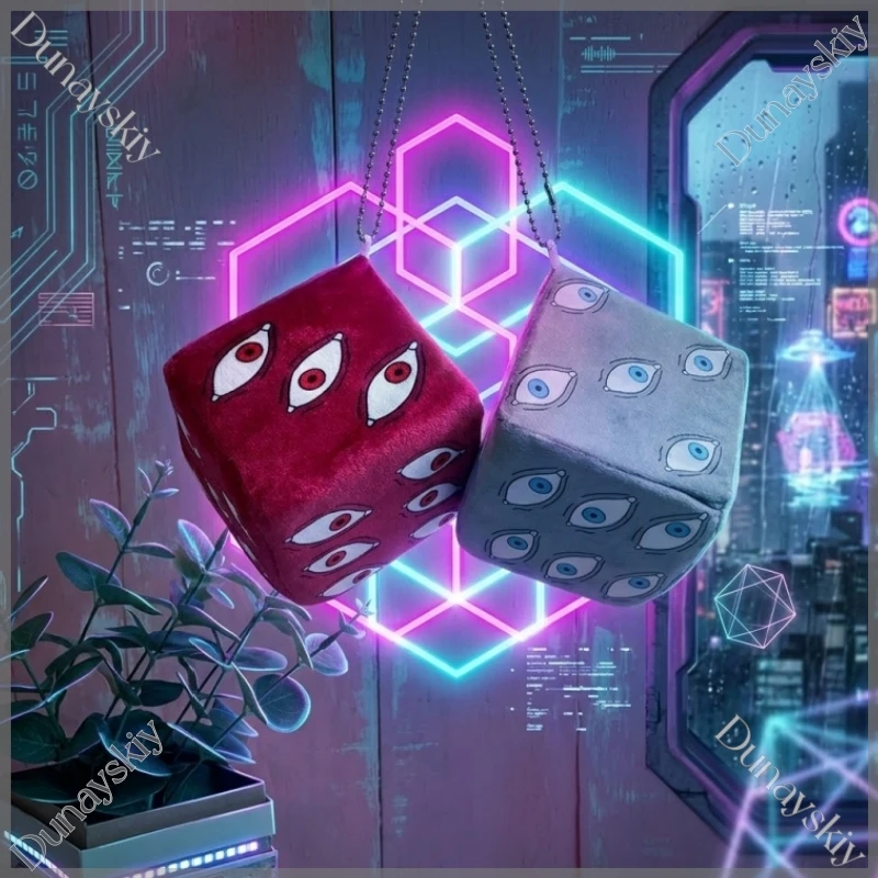 Плюшевая подушка-куб Gokumon Kyokai в форме игральной кости 30 см, плюшевый брелок-подушка 10 см для рюкзака, мягкая подушка-украшение в стиле аниме JJK