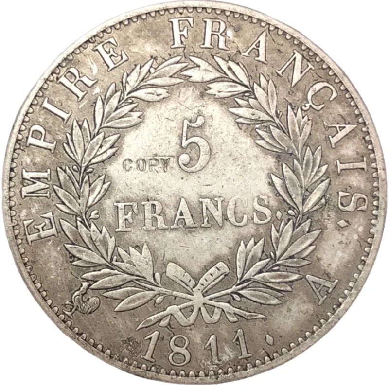 1811 France 5 Francs Silver Plated  Copy Coin