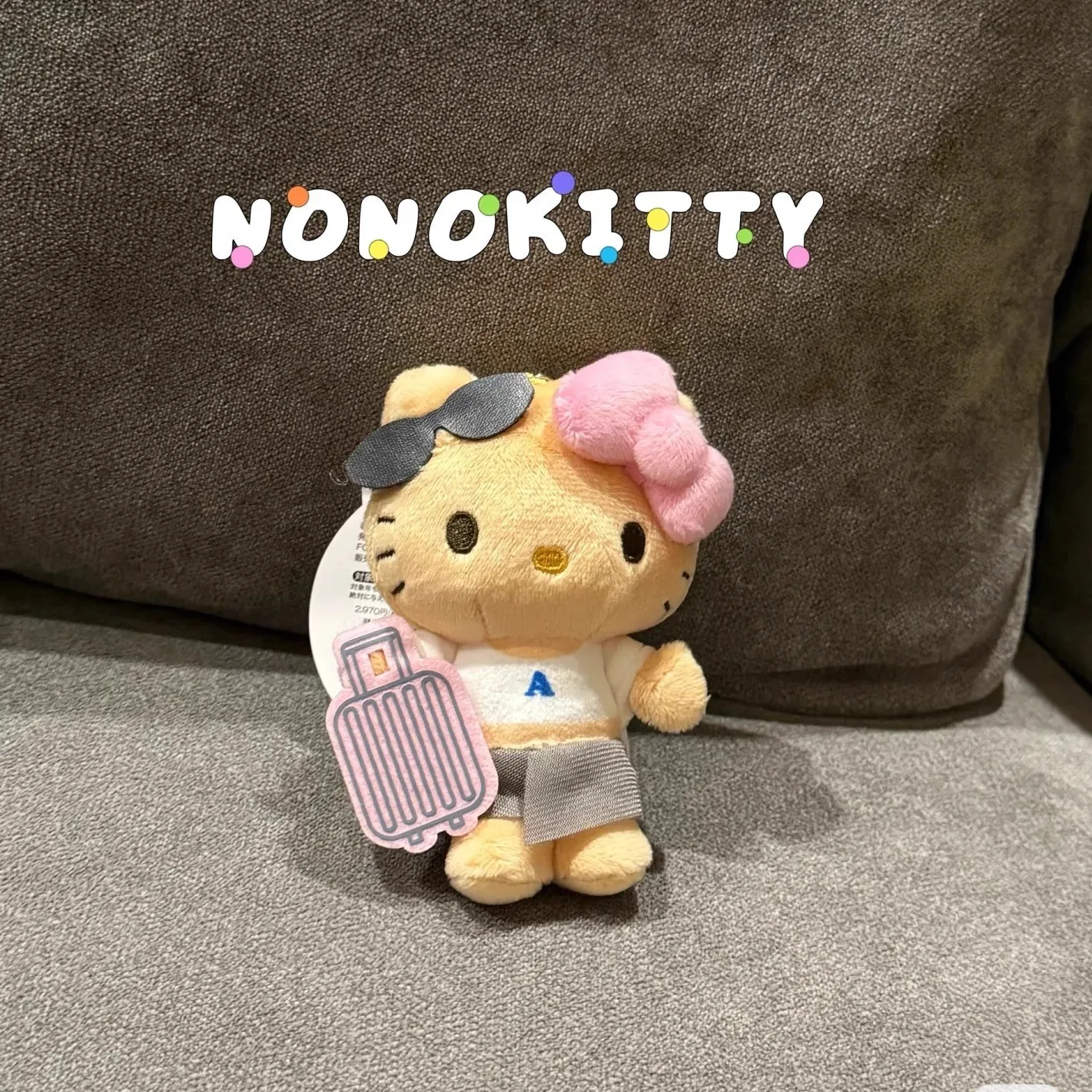 Hello Kitty Cartoon Creative Kt Zwart Lederen Koffer Knuffels Rugzak Hanger Accessoires Sleutelhanger Verjaardagscadeaus