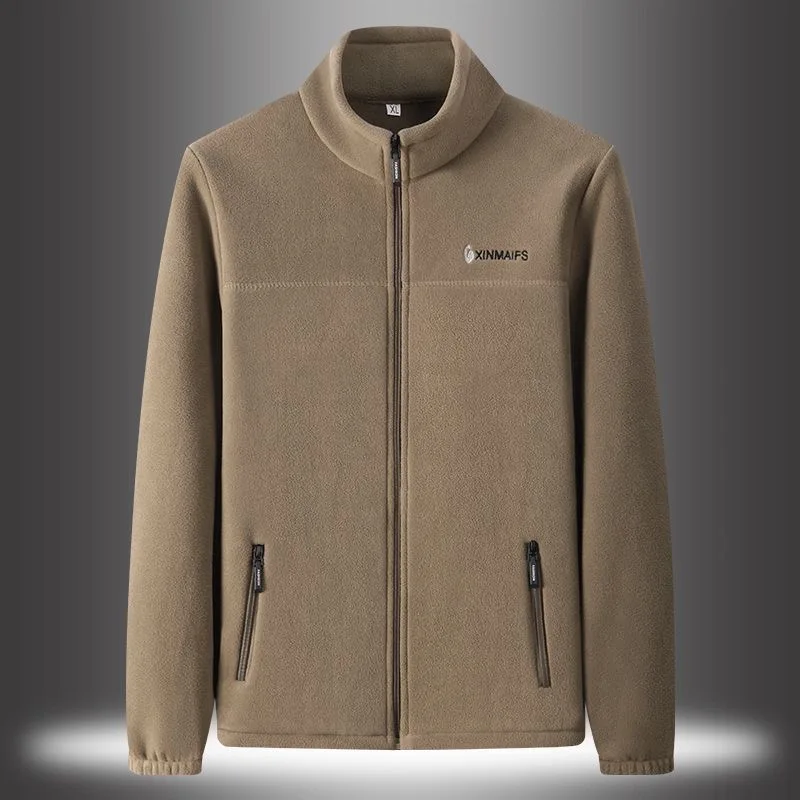 

New Autumn and Winter Fashion Solid Color Thickened Warm Lamb Fur Coat Men's Casual Loose Sports Large Size High-Grade Jacket