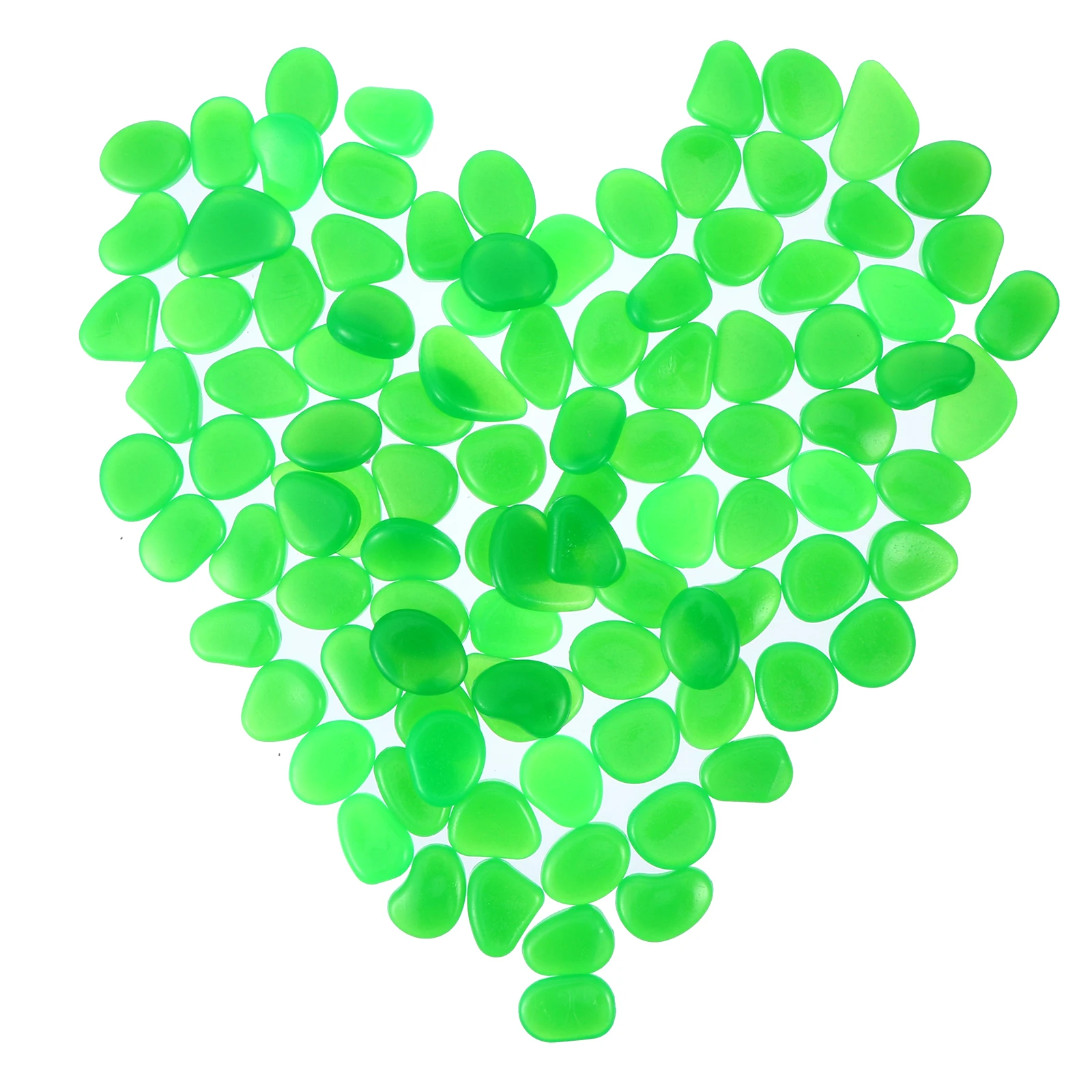 

100pcs Stones Luminous Decorative Pebbles for Fish Tank Aquarium Garden Pathway Landscape Decoration Glowing Rocks