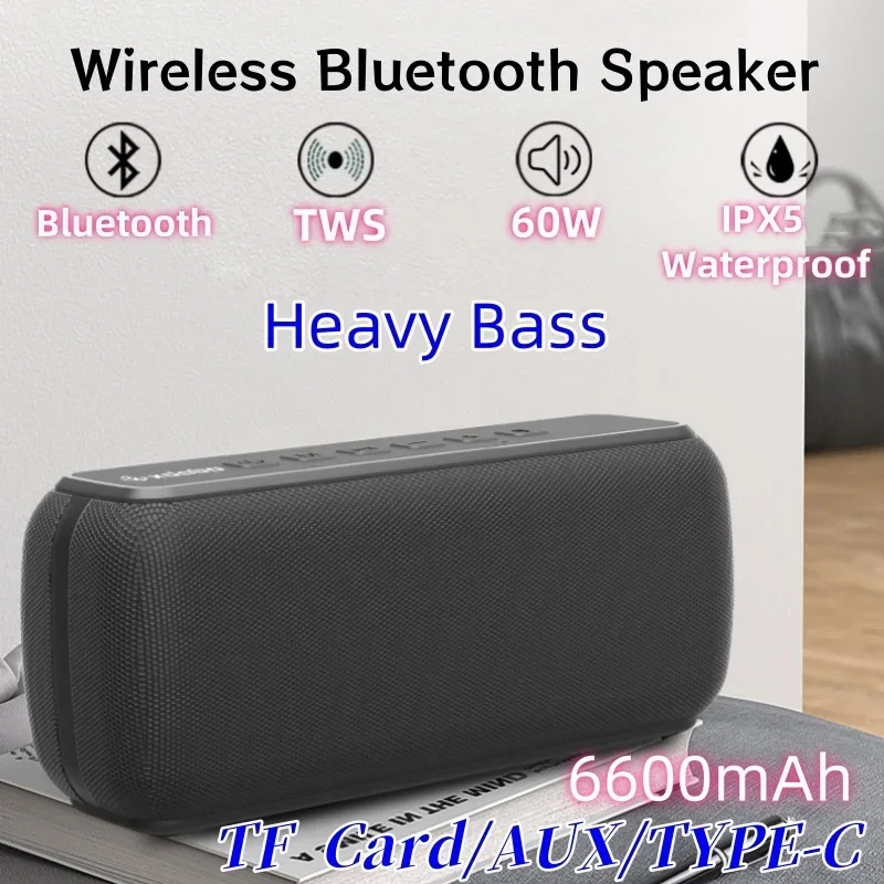 

XDOBO X8 60W Portable Bluetooth-Compatible Speakers 6600mAh Bass With Subwoofer Sound Box Wireless Waterproof TWS Boombox