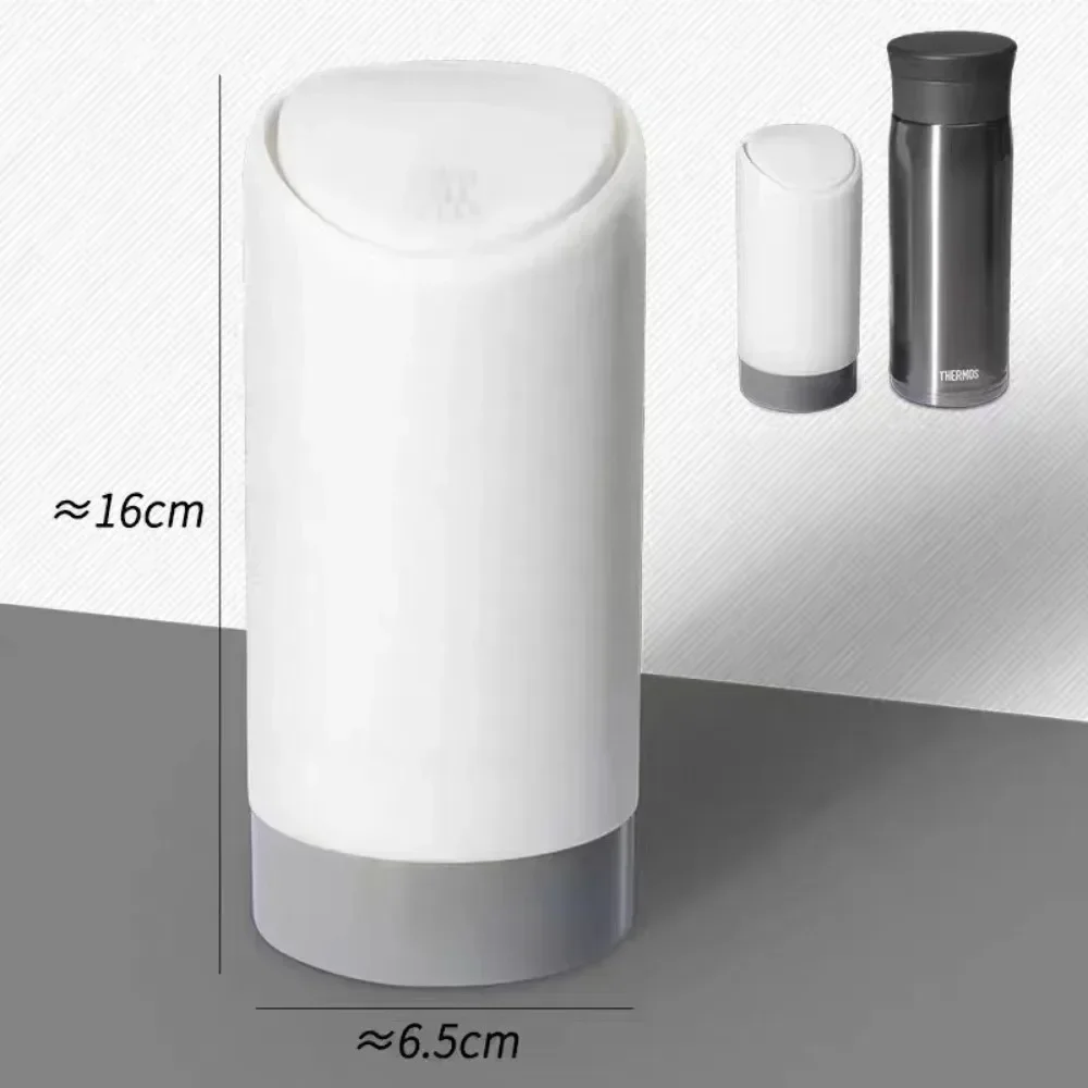 Silicone ABS Car Garbage Can Auto Press Type Trash Dust Case Rubbish Organizer Storage Box Car Interior Accessories Car Trash