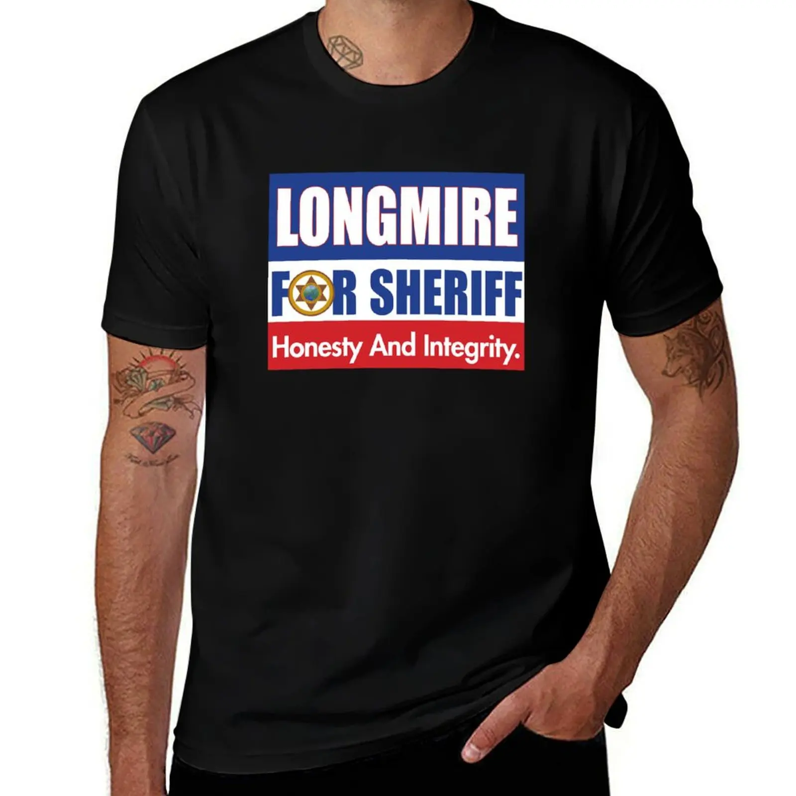 Longmire For Sheriff Sign T-Shirt Lightweight Casual Summer T-Shirt
