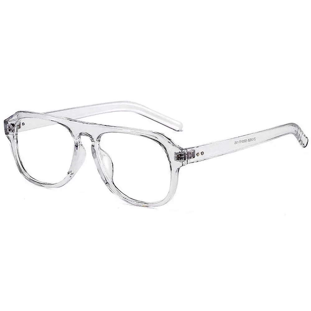 

Retro Transparent Fashion Leopard Print Computer Eyeglasses Polygon Frame Eyewear Anti Blue Light Glasses Optical Glasses