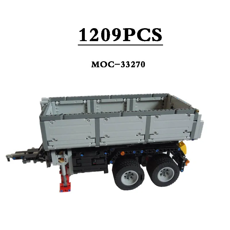 Building Blocks MOC-33270 42043 Dump Trailer Electric Version Assembly Model 1209PCS Kids Birthday Gift Christmas Toys