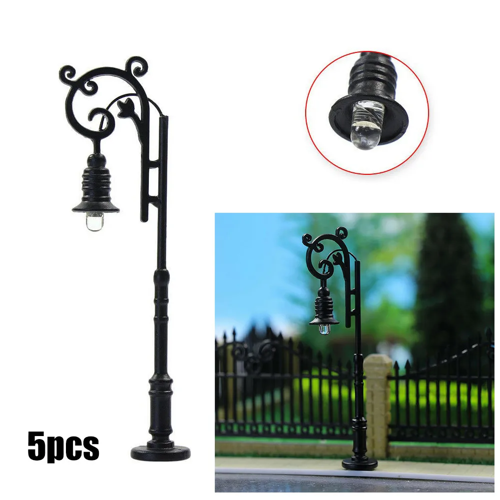 Garden Lamps Complete Lamps Park Lanterns Lamps Steel Column Model Lampposts For TT Scale Or HO Scale 1:87~1: 100