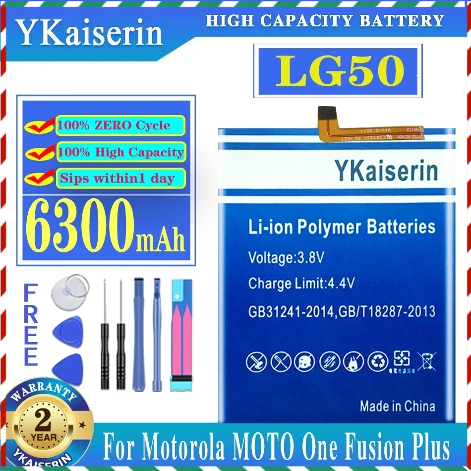 

Новый аккумулятор ykaisin LG50 на 6300 мАч для Motorola MOTO One MOTOOne Fusion Plus