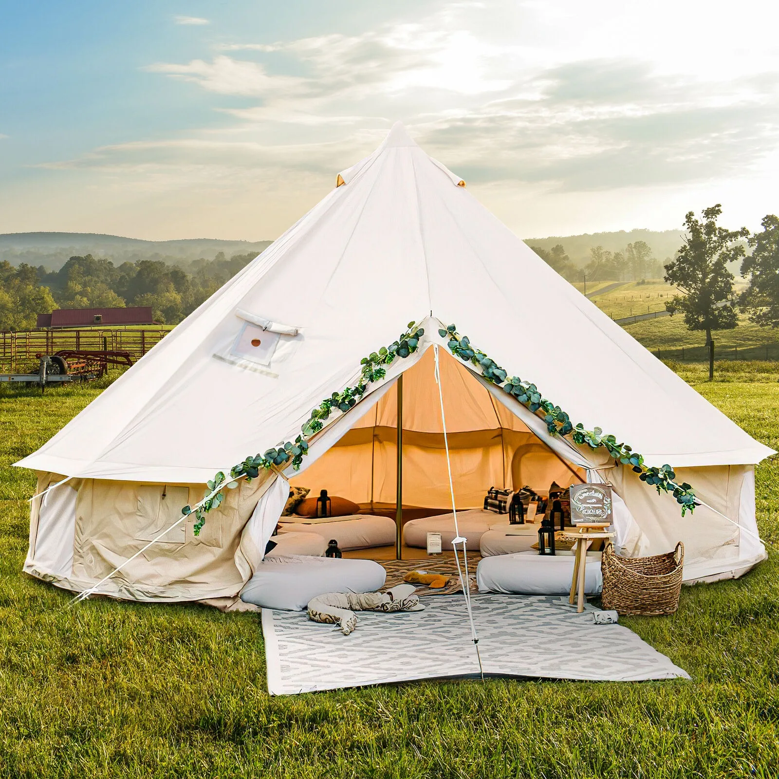 

US TAUS Regatta Canvas Bell Tent - Four Season Outdoor Camping Glamping Yurt