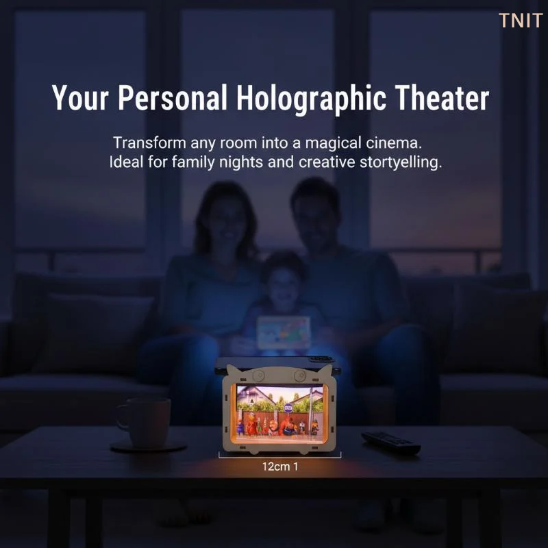 1Set DIY Holographic Display 3D Hologram Projector For Mobile Phone Home Cinema Advertising Display Exhibition Science Education