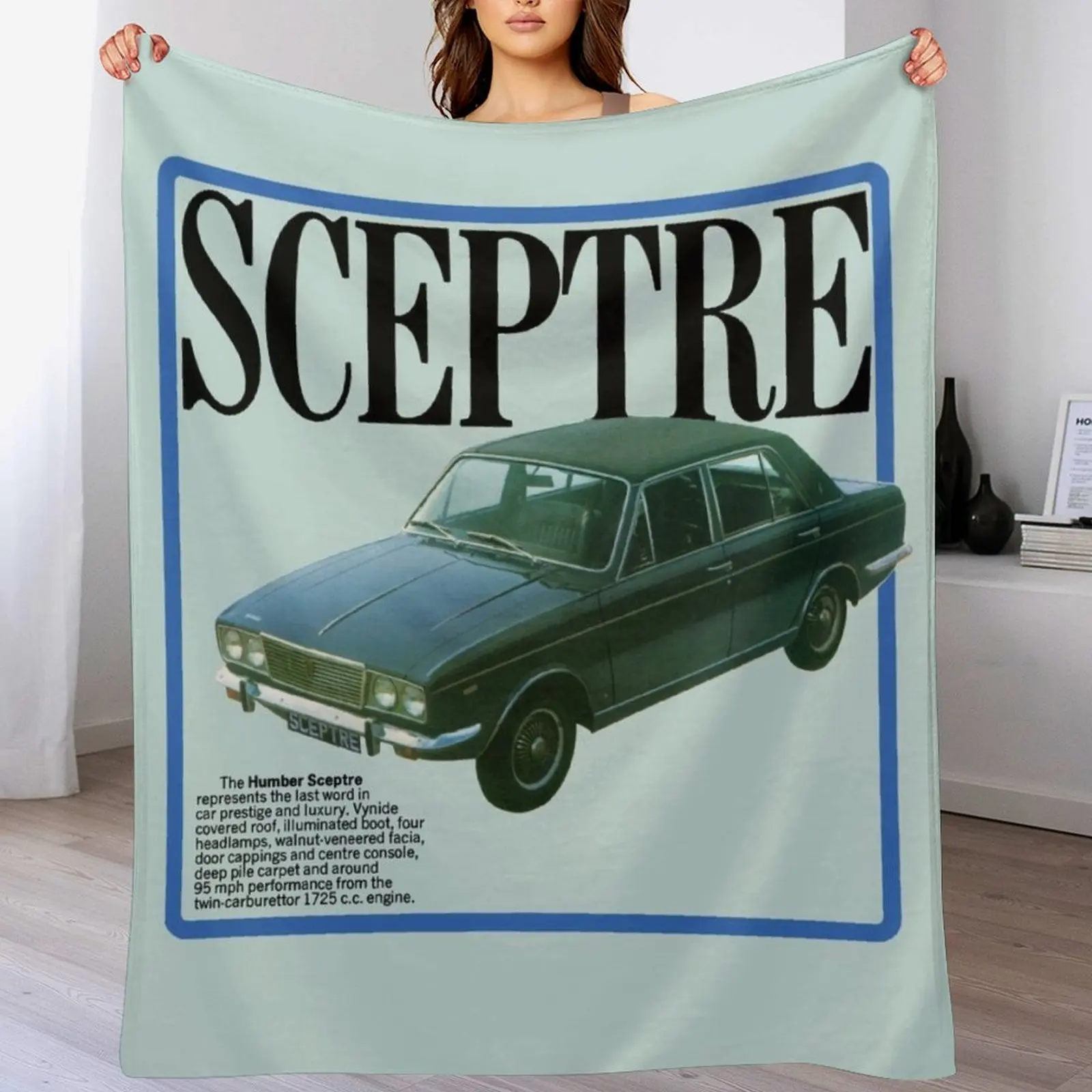 

HUMBER SCEPTRE Throw Blanket Soft Plush Plaid Sleeping Bag Multi-Purpose Flannel Fabric Blankets