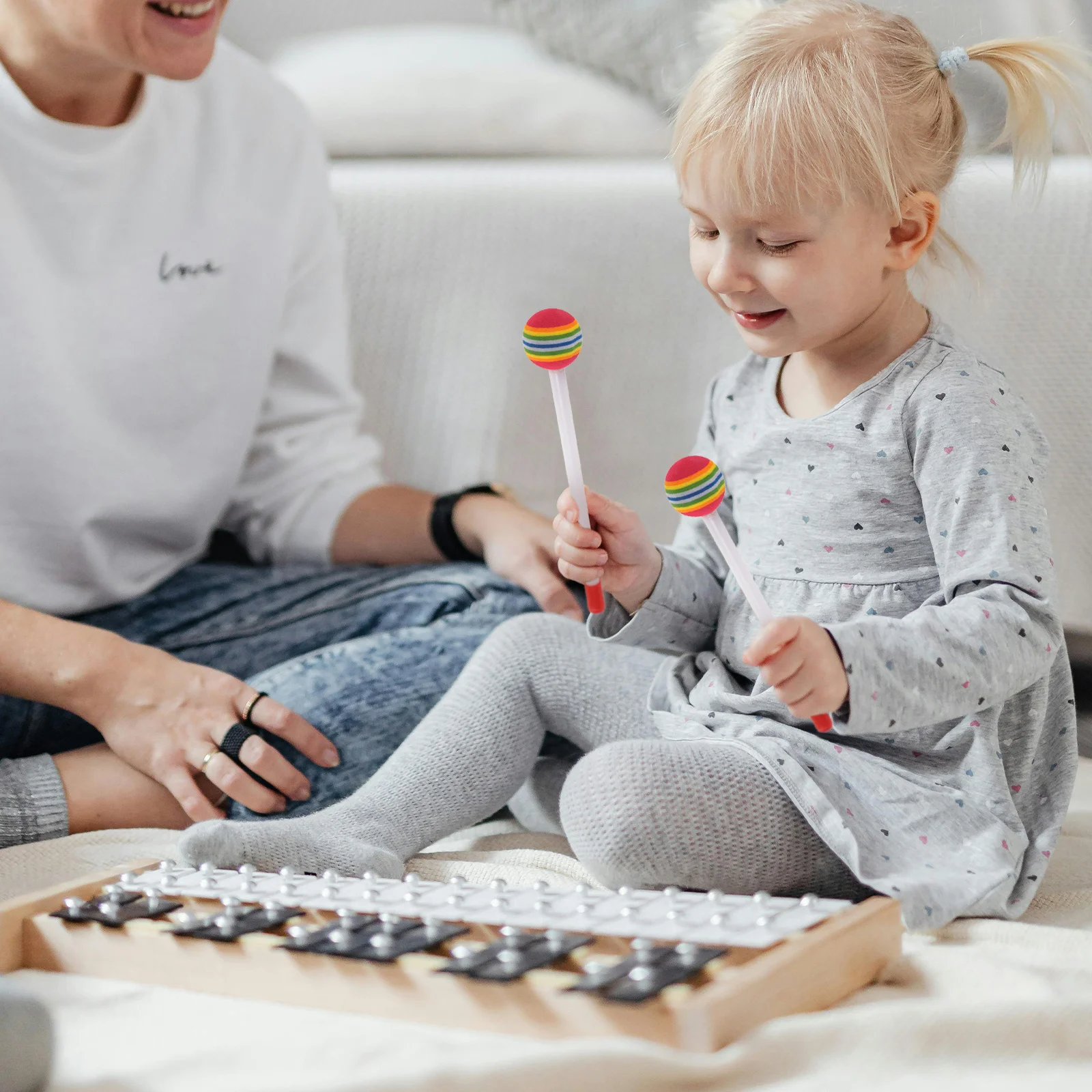 

2pcs Marimba Mallets Lightweight Plastic Xylophone Drumsticks For Kids Percussion Sticks Music Instrument Supply Universal