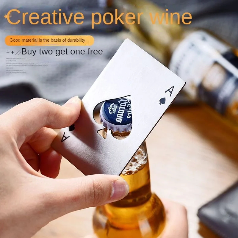 20PCS Playing Card Bottle Opener Beer bottle opener Automatic bottle opener Hotel Bars Wine Opener Kitchen Bar Can Opener