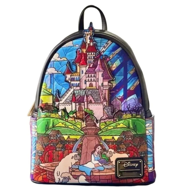 

New Arrival Loungefly Disney Co-branded Beauty And Beast Belle Princess Backpack Satchel Girl Bag Children Casual Backpack Gifts