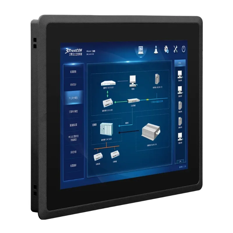 

Fanless Ip65 Waterproof Touch Panel Embedded VESA Mount All in One Ipc Production Control Industrial Pc 24v