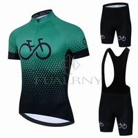 Equipo de BIKE, conjunto de Jersey de Ciclismo de verano, ropa de Ciclismo de entrenamiento deportivo, transpirable, mallot de manga corta para Hombre, Verano