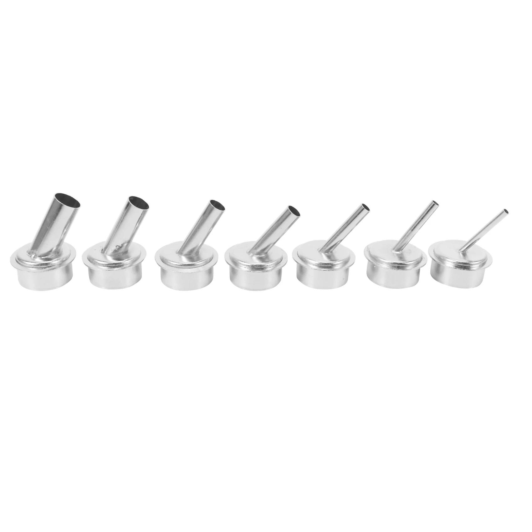 AT16 7Pcs 45 Degree Bent Curved Heat Nozzle 2.5/3/4/6/7/9/12mm Hot Air Nozzles for QUICK 861DW Soldering Station view 2