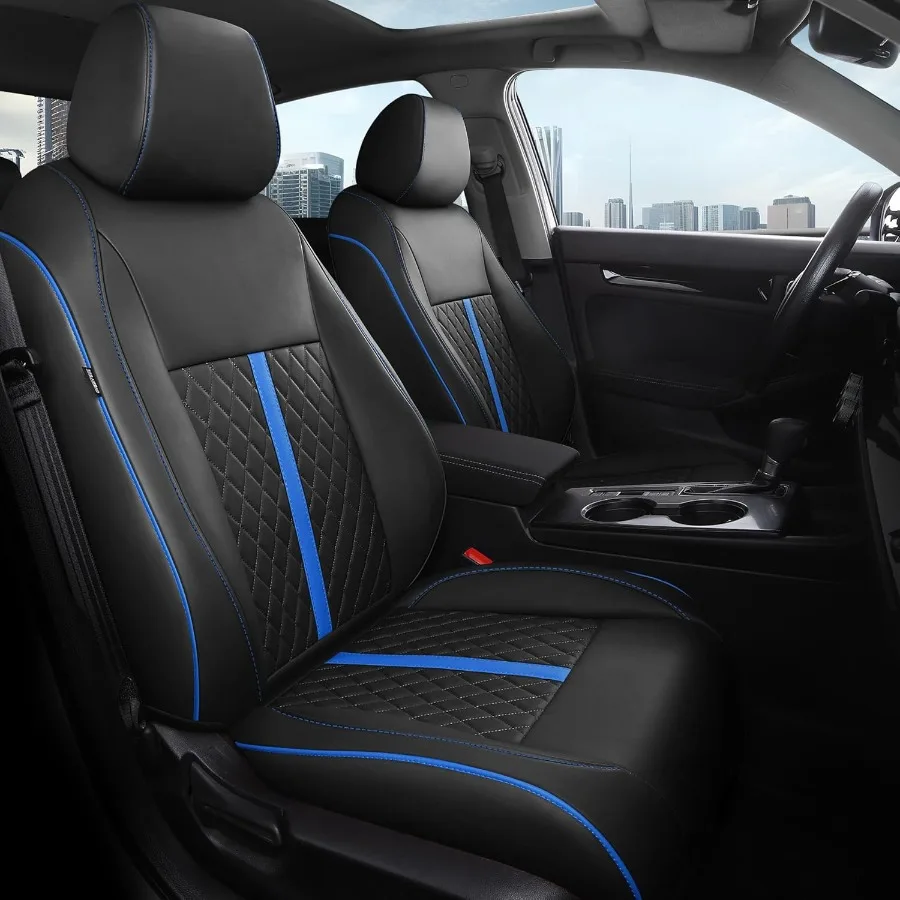 for Honda Civic Leather Seat Covers Sedan LX 2016 2017 2018 2019 2020 2021 Custom Fit Car Seat Cover Full Set Waterproof Access