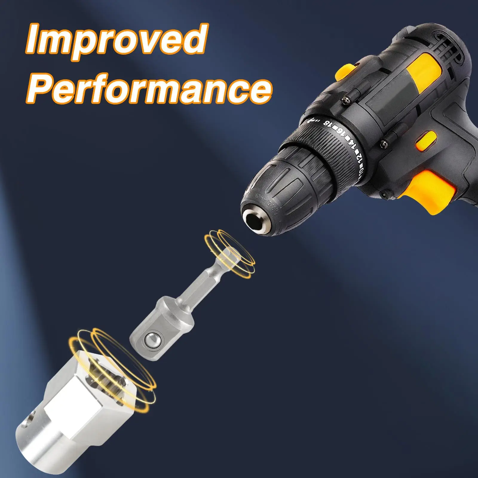 Stainless Steel Wind-Resistant Tow Truck Jack Crank Handle Charging Drill Adapter