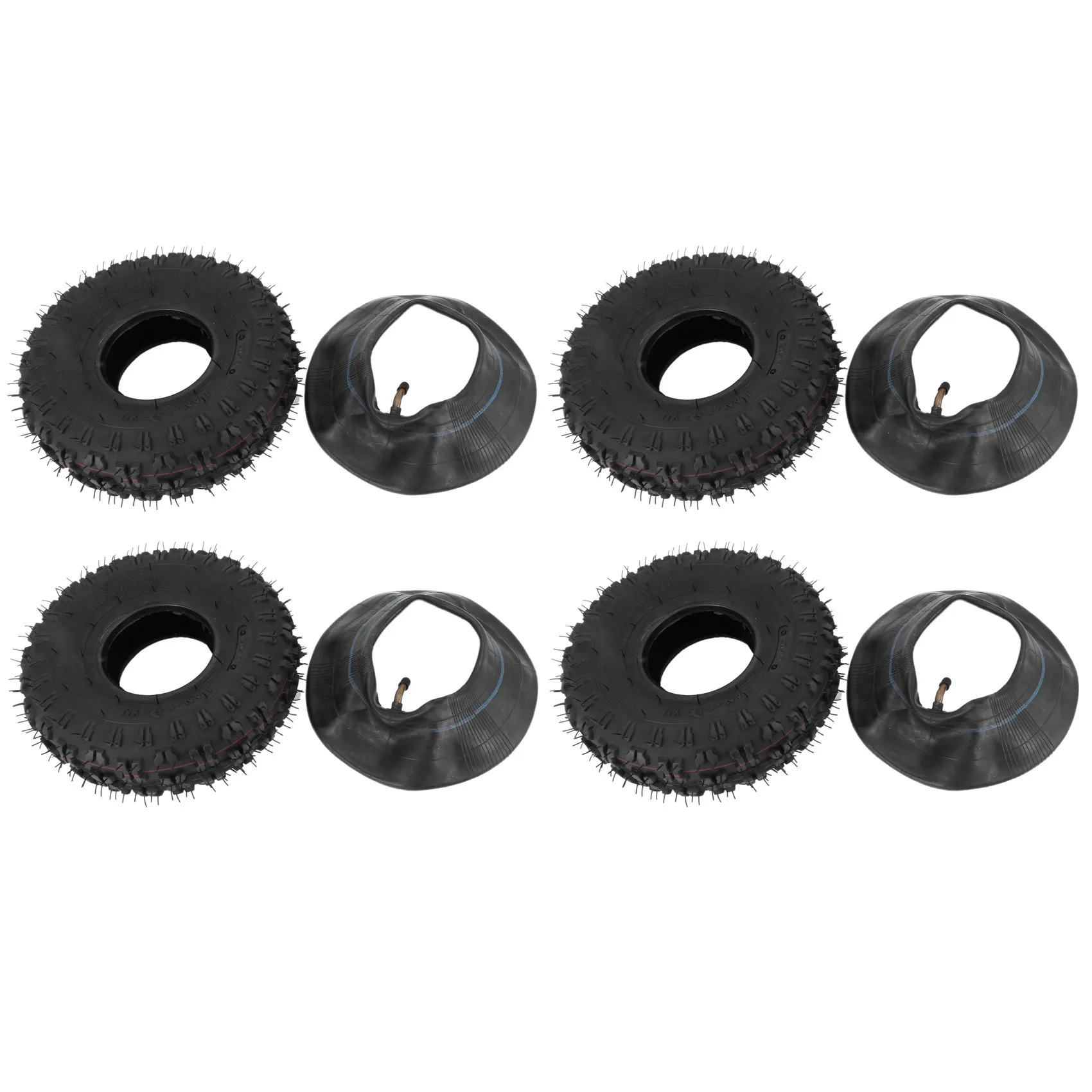 A96K-4X Inner Tube 4.10/3.50-4, Outer Tube 4.10-4 For Garden Rototiller Snow Blower Mowers Hand Truck Wheelbarrow Go Cart Kid