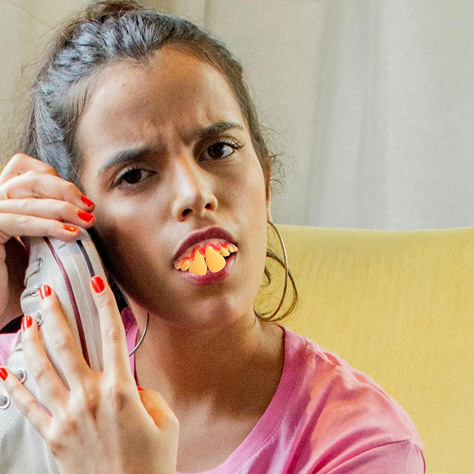 

4Pcs Halloween Fake Teeth Scary Denture Prop Realistic Costume Cosplay Party Masquerade Funny Teeth Fake Dentures